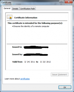 View Certificate